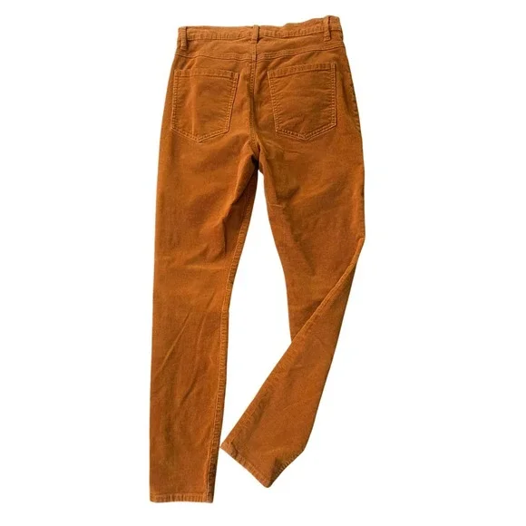 Cabi High Rise Skinny Corduroy Pants Ginger Brown Button Fly Size 6 - Picture 4 of 9